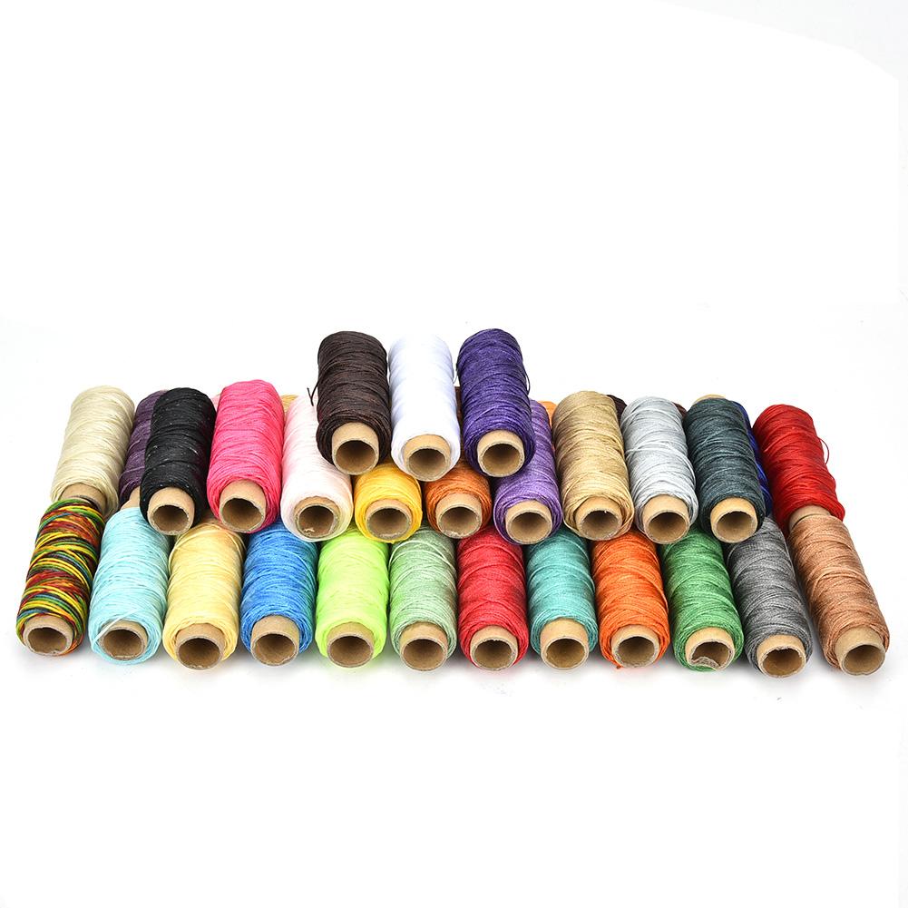 36 Colors 50 Meters Roll 150D Leather Crafts Sewing Thread Hand Stitching Waxed Thread