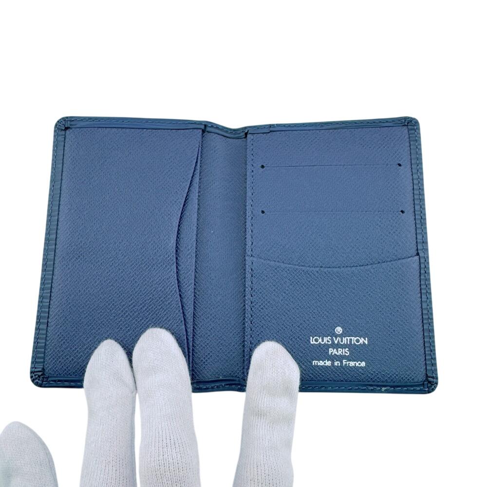 LOUIS VUITTON M61821 Business card holder Pass case Regular holder Epi Epi Organizer De Poch Card Case Blue Epi Used