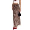 Women's Leopard Print High Waisted Skirt