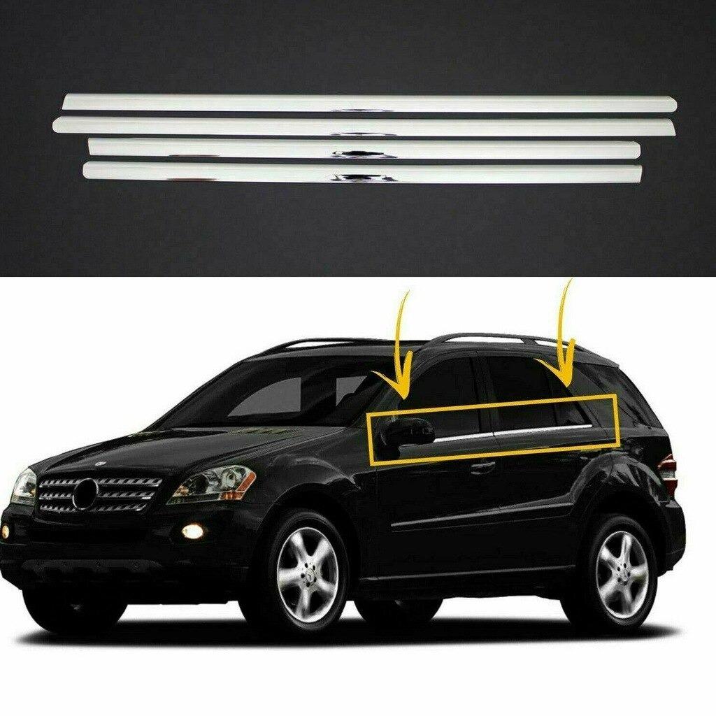 For Mercedes W164 Chrome Window Streamer Between 2005 To 2011-Auto styling accessories spoiler