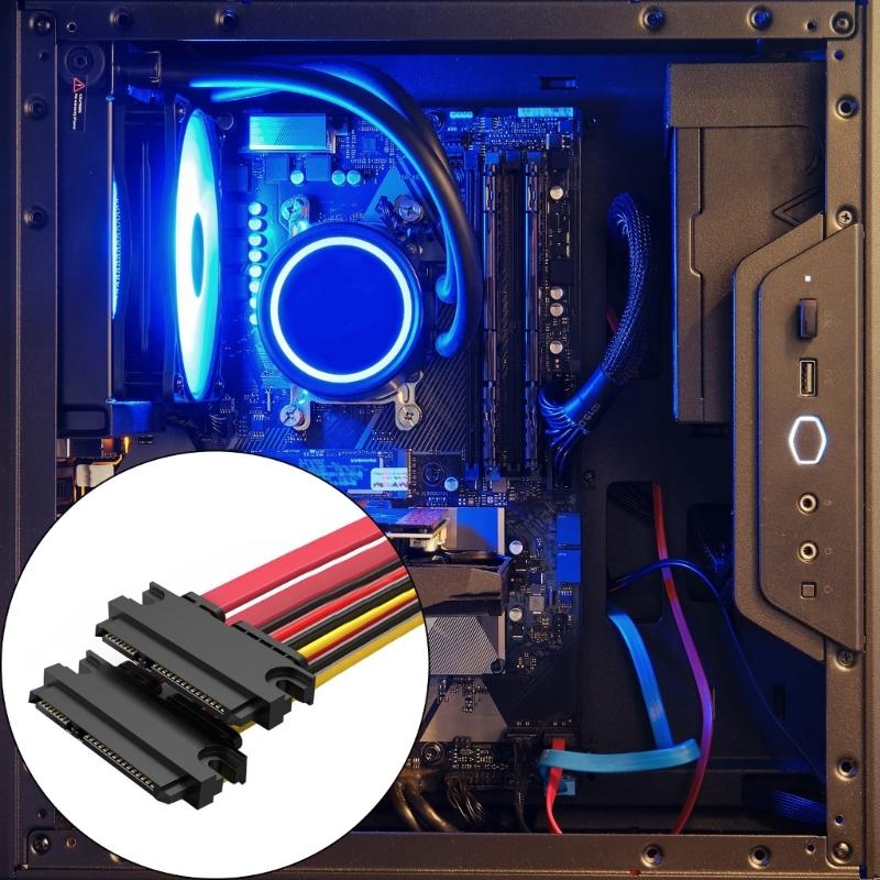 7+15-контактный удлинительный кабель SATA female для жестких дисков, SSD, корпуса с поддержкой горячей замены, высокоскоростной, с дизайном для стабильности сигнала