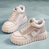 Women's Shoes Autumn and Winter Retro Fashion Korean Version of Simple Board Shoes High Top Thick Sole Light and Comfortable Casual Shoes