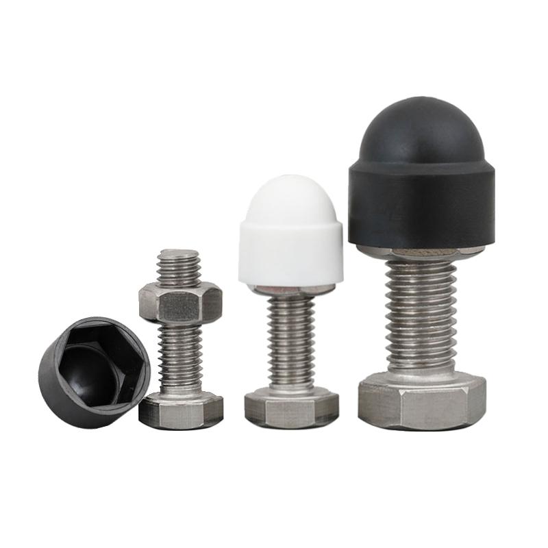 Hex Nut Caps M4 M5 M6 M8 M10 M12 M14 PE Plastic Hexagon Caps for Bolts Protect Nuts for Car Wheels Exterior Decoration