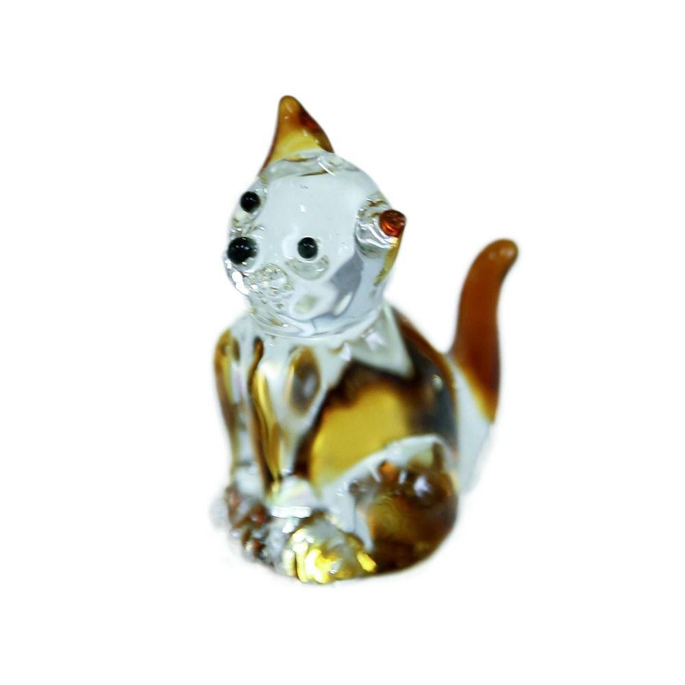 Симпатичное украшение из кристаллов для кошек, прозрачная статуэтка кошки, креативная статуэтка кошки, домашний декор