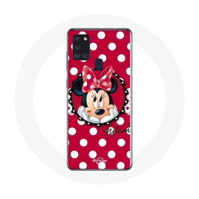 Coque Samsung Galaxy A21S Minnie Mouse Dessin animé Rouge