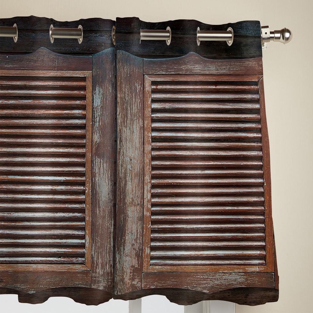 Деревянные двери в винтажном стиле, оконные шторы для детской комнаты, гостиной, занавески, панели, занавески для кухни