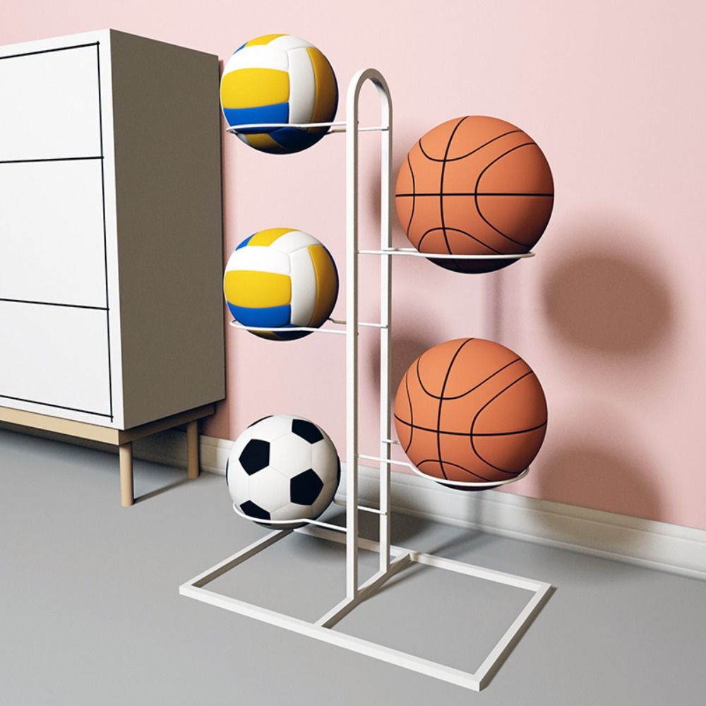 Space Saving Ball Storage Holder Durable Basketball Holder New Basket Placed Rack
