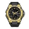 Sanda Men's Large Dial Multifunctional Waterproof Sports Watch with Alarm
