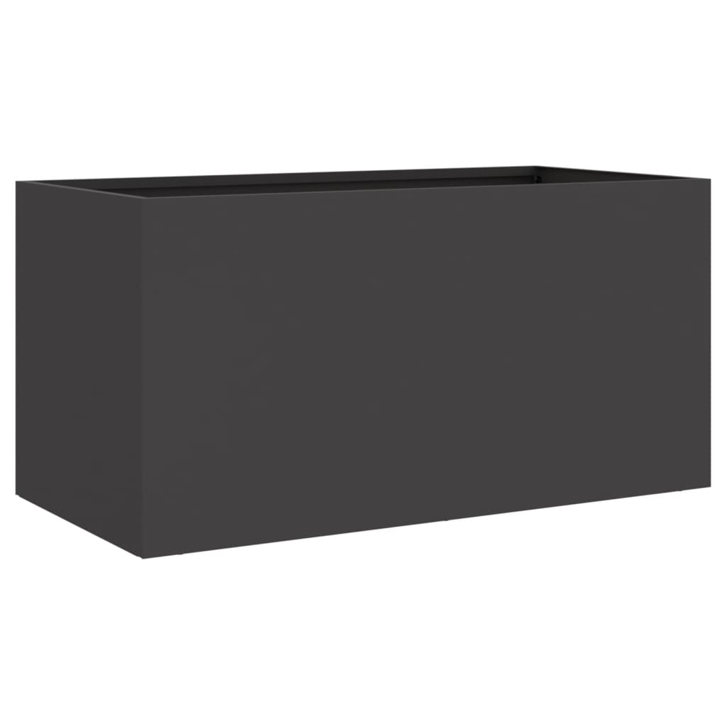 Plant Pot Black 62x30x29 cm Steel