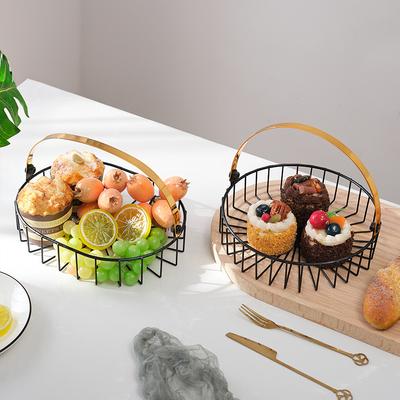 Фруктовая корзина Кованое желе Креативная корзина для хранения закусок Гостиная Кофейный столик Высококлассная фруктовница Скандинавский стиль