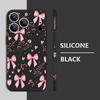 Чехол для iPhone 17 Pro Max Розовый бантик Цветочный узор ТПУ Силиконовый Мягкий чехол Для iPhone 16 Pro Max 15 14 13 12 11 16E Air