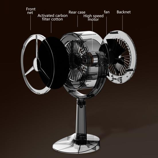 Портативная вытяжка с устойчивым основанием, мощное всасывание, регулируемый угол наклона, низкий уровень шума