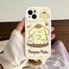 Cartoon P-Pompompurins Cute Leather Phone Case For IPhone 16 15 14 13 12 11 Pro Max Plus Shockproof Cover