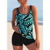 New Design Style Women's Two Piece Swimsuit Colorful Folded Line Printed Sexy Vacation Beach Halter Bikini Set S-6XL