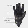 SUOMY Leather Bike Bicycle Off-road Hand Gloves Touch Screen Motorcycle Riding Sports Racing Gloves Men Winter Motocross Gloves