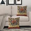 Y2K Style Bow Print Throw Pillow,Glitter Ombre Pink Yellow Pillowcase, Fashion Home Decor Cushion Case For Bedroom Living Room