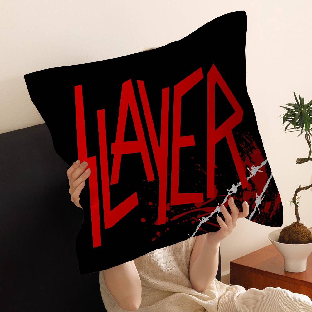 S-Slayer H-Heavy M-Metal Группа Подушка Подарки Домашний Офис Мебель Спальня Диван Автомобильная Подушка Чехол 45x45см