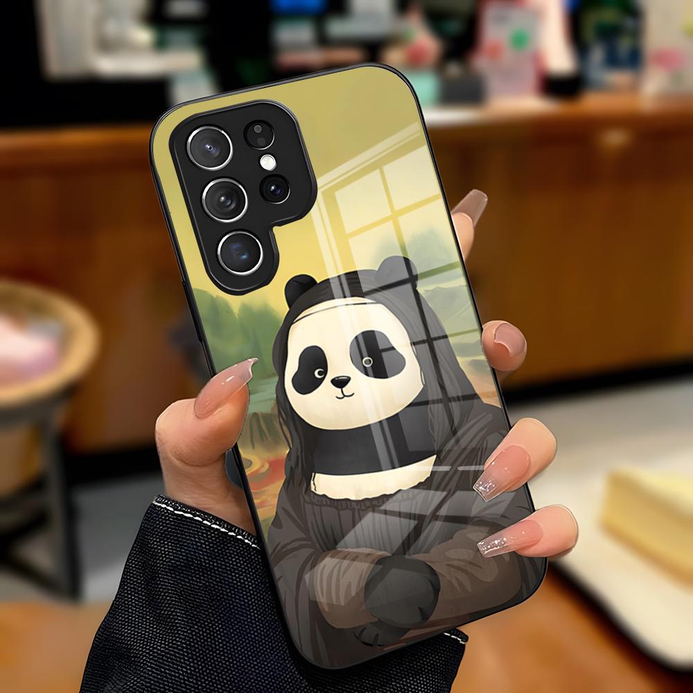Funny P-Panda Phone Case For Samsung A25 A13 A33 5G A54 A36 A35 A56 A52 A14 Shockproof Glass Cover