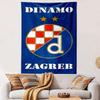 "Dinamo Zagreb Logo on Blue Background" Patterned Tapestry Decorative Wall Hanging, Home Bedroom Living Room Decor