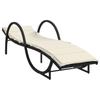 VidaXL Chaises longues lot de 2 avec coussins noir résine tressée, lit de bronzage, chaise longue inclinable, lit de jour 3277307