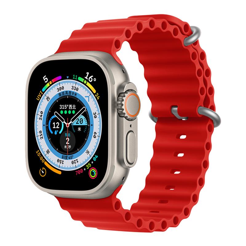 Ремешок Ocean для Apple, ремешок для часов 49 мм, 45 мм, 44 мм, 40 мм, 41 мм, 42 мм, 38 мм, силиконовый браслет Correa iWatch Ultra series 8 7 6 5 4 3 SE