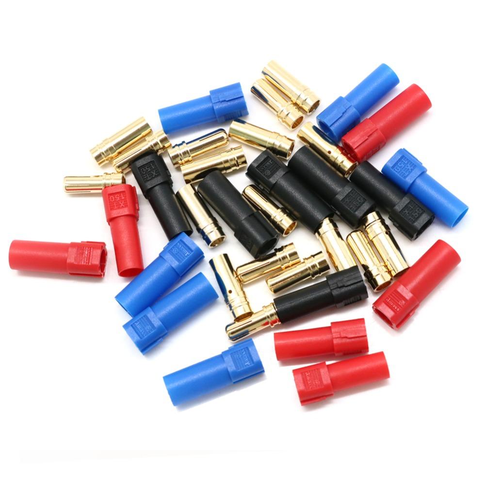 6mm Plug with Sheath Male Female Interface Connector XT150 Connector For RC LiPo Battery Adapter