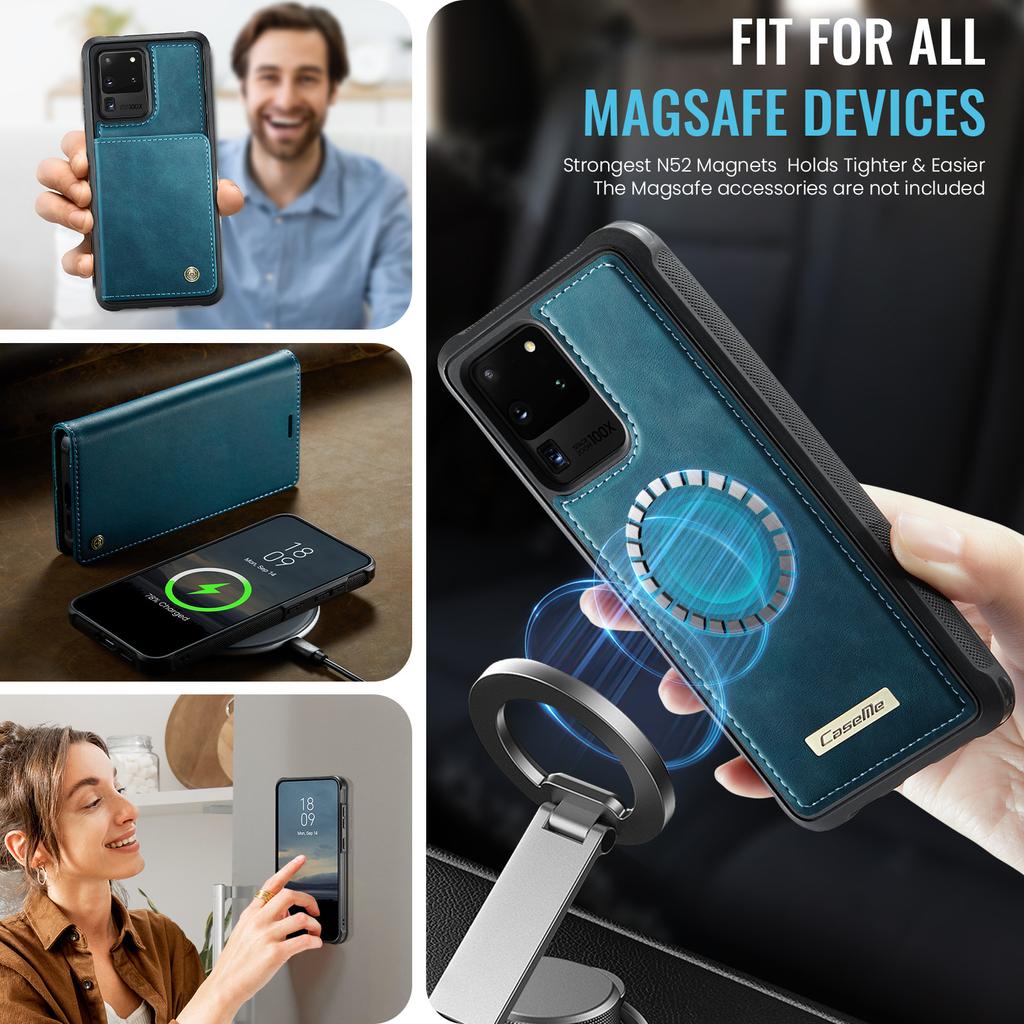 For Samsung Galaxy S20 Ultra Case CASEME C49 Compatible with MagSafe RFID Blocking Detachable Wallet Leather Phone Cover
