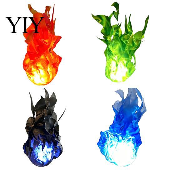 Decorative Fireball for Cosplay Floating Prop, LED Glowing Flame Halloween Handheld Prop Cosplay, Photography Battery Powered Stage Light Party Magic