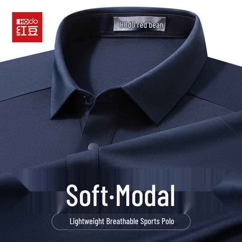 Мужская мягкая модальная рубашка-поло Hodo в стиле business casual с коротким рукавом