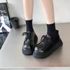 Женская осенняя новая универсальная модная повседневная универсальная обувь на платформе из маленькой кожи на шнуровке