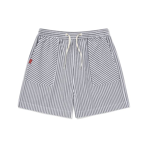 Covernat Loose Fit Casual Elastic Waist Striped Regular Shorts Women shorts Navy-Blue CO2302SO73NA