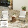 Outdoor Seat Cushions Set of 2 with Ties, Waterproof Garden Seat Pads, Cream White