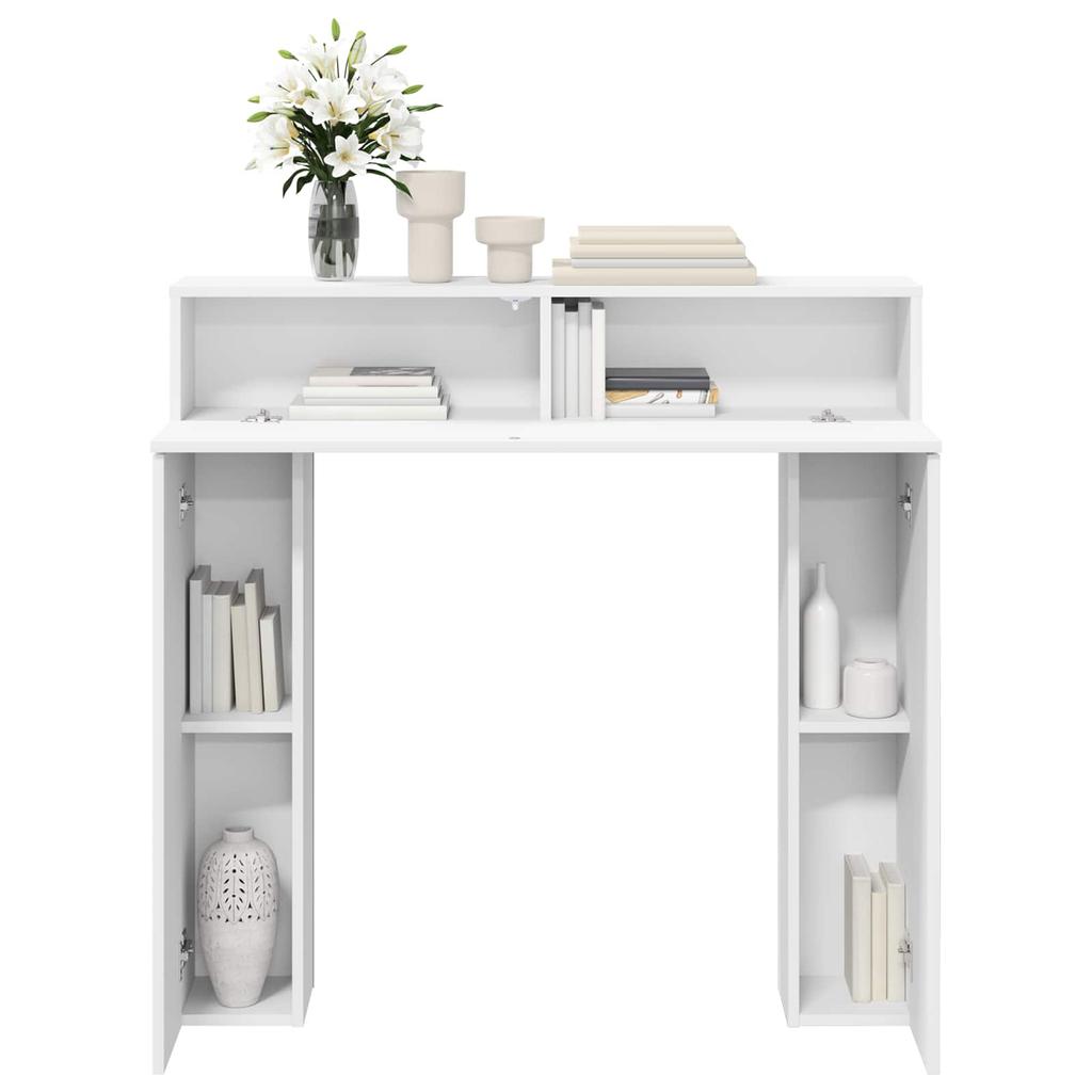 Fireplace Surround White 102 x 18 x 100.5 cm Wood based Panel