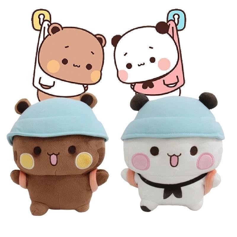 Adorable Panda Expression Plush Toy Stuffed Animal Cute Cartoon Pillow Gift