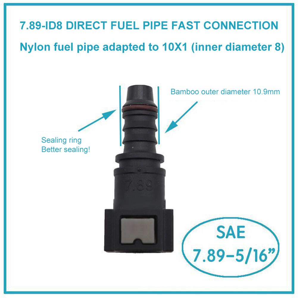 Фитинги Инструменты Соединитель шланга 1 шт. Муфта топливной магистрали автомобиля Быстрая сборка без инструментов Быстроразъемный соединитель шланга Автоаксессуары Черный