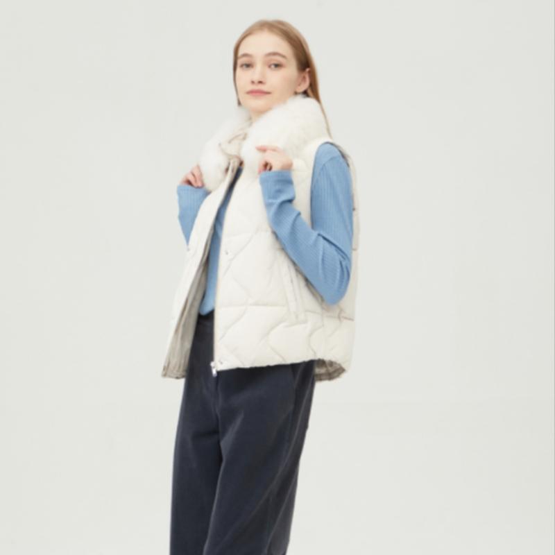 Benetton Fox Fur Vest Jumper Bapdf6361 Iv