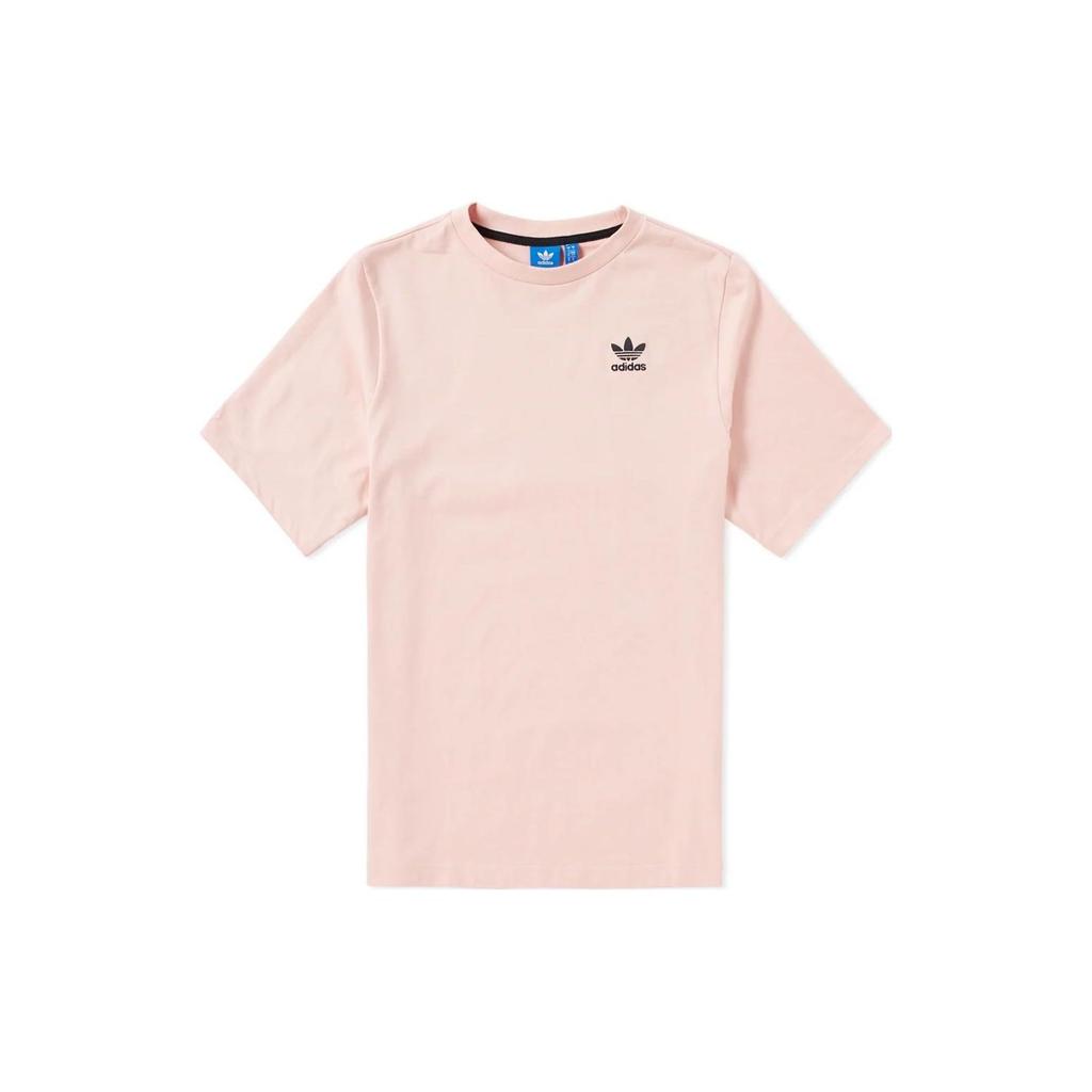 Adidas Originals Logo Print Loose Comfortable Pullover Short Sleeve T-Shirt Men Tops Vapor-Pink CF5321