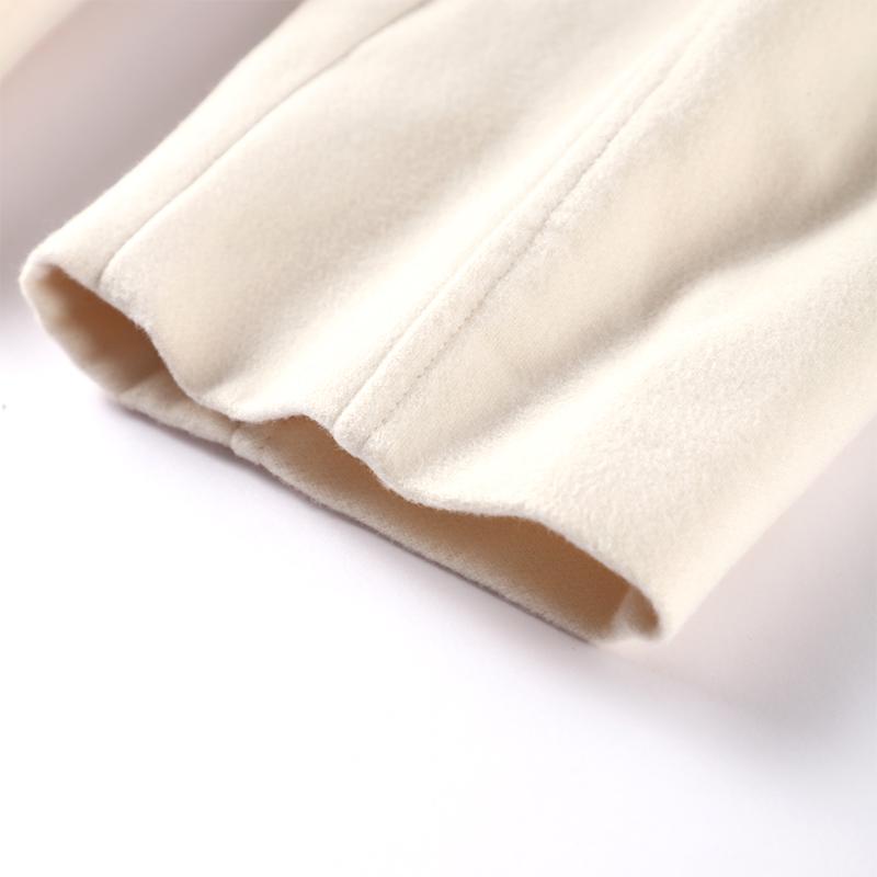 Модное однотонное флисовое пальто с поясом на шнуровке для женщин, элегантная куртка с V-образным вырезом и длинным рукавом, осенне-зимняя женская уличная верхняя одежда