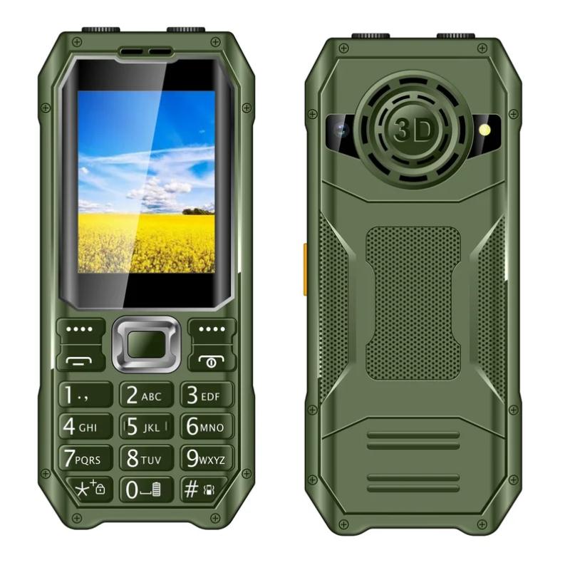 Прочный кнопочный телефон 2,4 дюйма, Quad SIM, обратная зарядка, большой динамик и функция SOS, мобильный телефон для пожилых