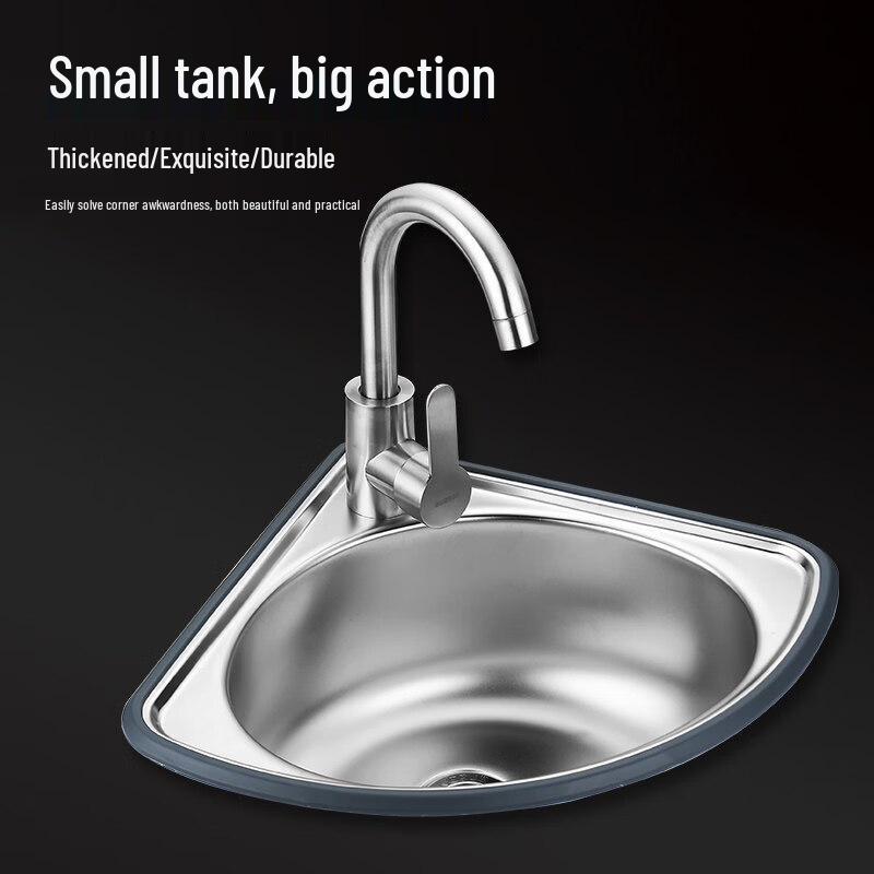 Yipan 304 Stainless Steel Kitchen Corner Sink