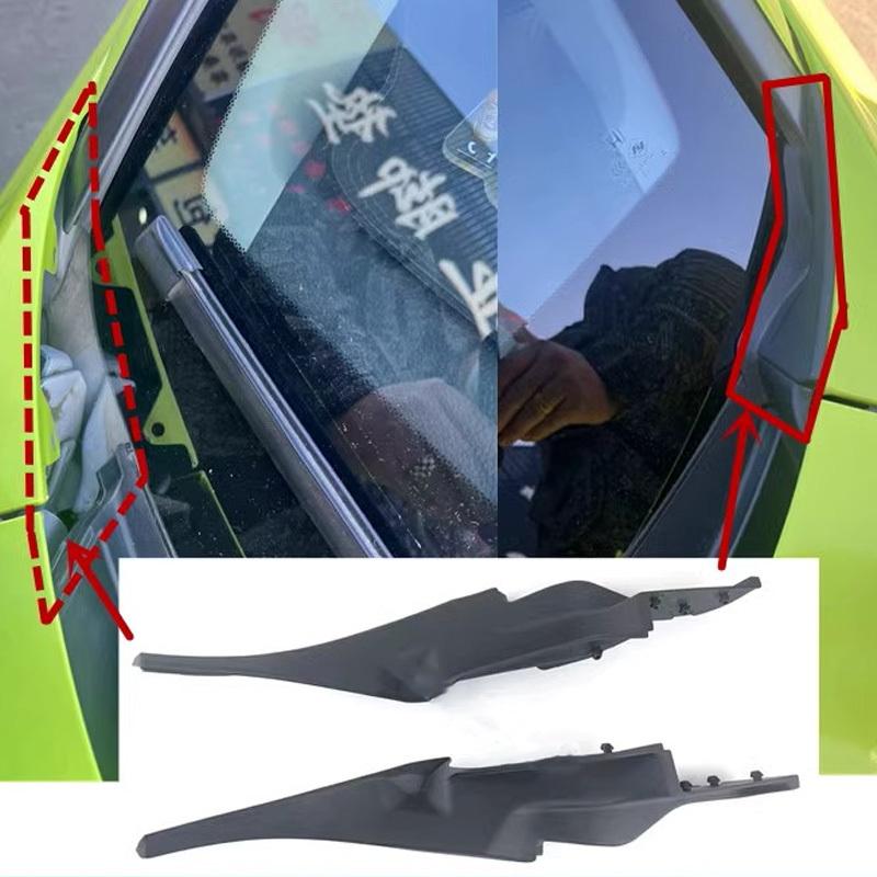 Front Windshield Wrap Corner Trim Fender Cover Windshield Wiper Side Trim Cover Rubber For Honda Civic 16 17 18 19 20 21