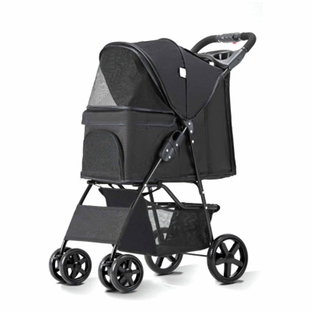 Коляска для домашних животных, легкая, складная, вентилируемая, Oxford, портативная, для маленьких собак, кошек, серая