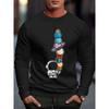Свитер CrossEyed Smiley Printed для мужчин, повседневный дизайн с рисунком, с круглым вырезом, рубашка с длинными рукавами