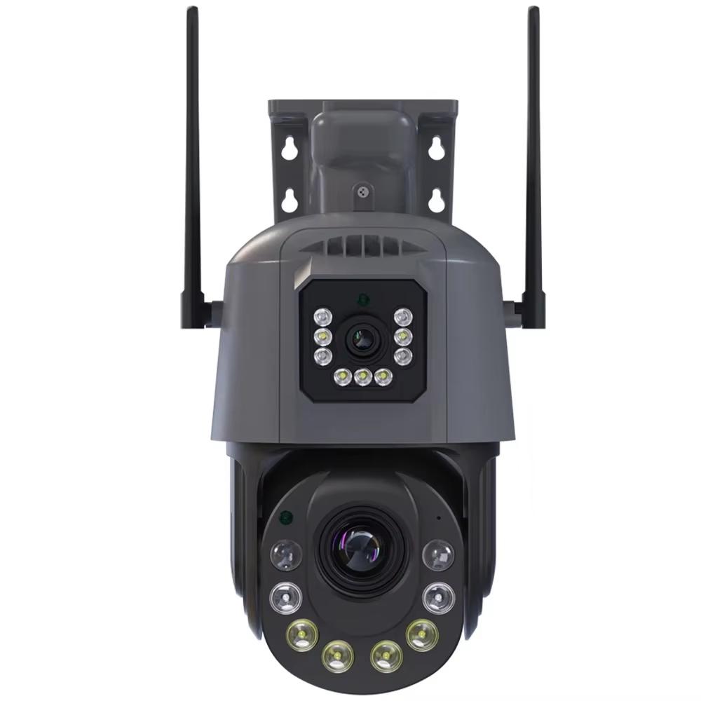LS VISION 6-мегапиксельная Wi-Fi-камера с двумя объективами PTZ, 50-кратным зумом, двухсторонней аудиосвязью, цветным ночным видением, водонепроницаемая наружная CCTV-камера видеонаблюдения, беспроводная IP-камера