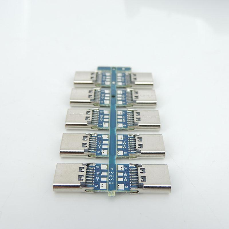 USB 3.1 Тип C женский разъем 4-контактный тестовый печатный адаптер платы 4P разъем гнездо для линии передачи данных провод кабель передачи usb-c