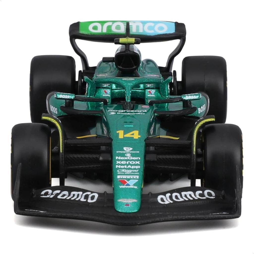 Bburago 2025 Модель 1/43 F1 Aston Martin Aramco Formula One Team AMR25 #14 Фернандо Алонсо / Металлическая модель автомобиля Готовый продукт 18-38250 (# 14)