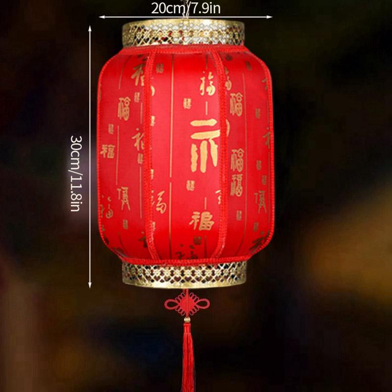 Traditional Red Lantern Chinese New Year Lanterns Spring Festival Decor 2025 Year of Snake Decor Fu Lantern Hanging Ornament
