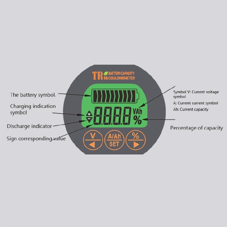 Battery Monitor Tester Voltmeter Ammeter Car Auto Motorboat 50A 100A 350A TR16