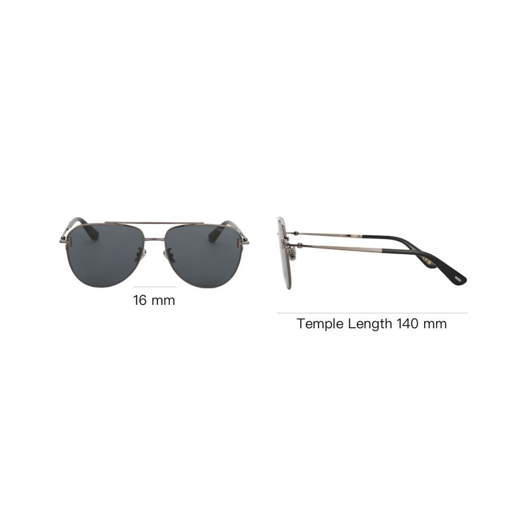 TF Metal Pilot Style Sunglasses Unisex sunglasses Gun-Gray TF1290-K-08A
