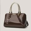 Shiny Bridal Bags: European & American All-Match Patent Leather Handbags - Textured Crossbody Shoulder Bags for Women